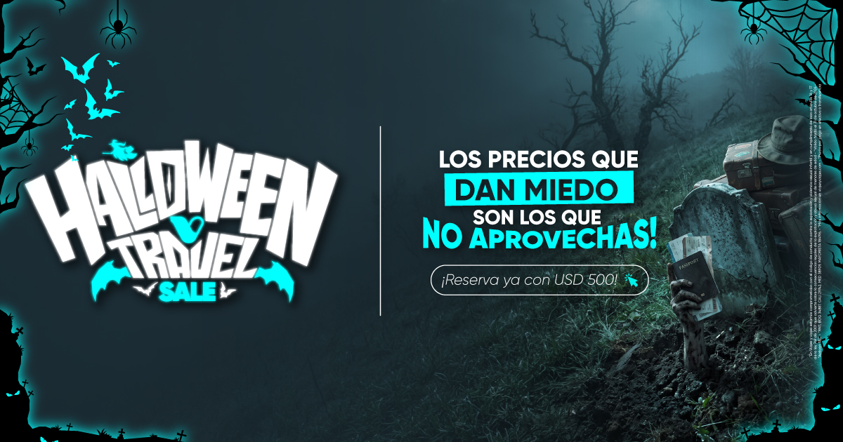 agencia de viajes 5 Banner Halloween Travel Sale Tablet